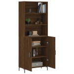 vidaXL Dulap înalt, stejar maro, 69,5x34x180 cm, lemn compozit vidaXL Dulap înalt, stejar maro, 69,5x34x180 cm, lemn compozit