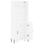 vidaXL Dulap înalt, alb, 69,5x34x180 cm, lemn compozit