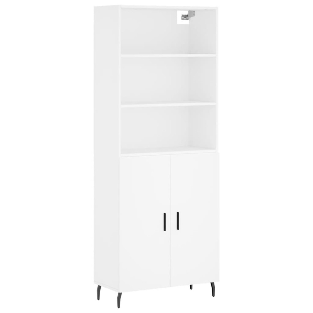vidaXL Dulap înalt, alb, 69,5x34x180 cm, lemn compozit