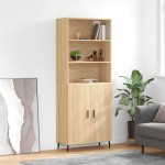 vidaXL Dulap înalt, stejar sonoma, 69,5x34x180 cm, lemn compozit vidaXL Dulap înalt, stejar sonoma, 69,5x34x180 cm, lemn compozit