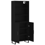 vidaXL Dulap înalt, negru, 69,5x34x180 cm, lemn compozit