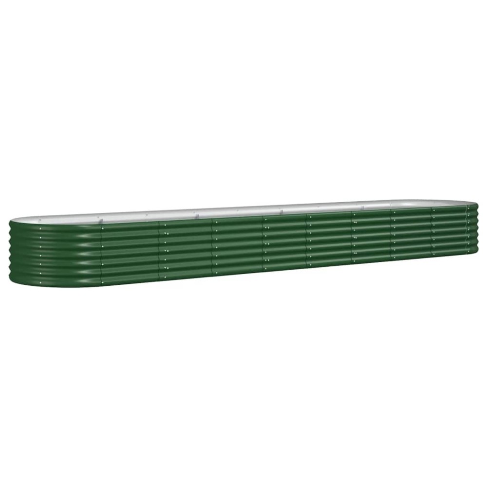 vidaXL Strat înălțat grădină 368x80x36 cm oțel galvanizat