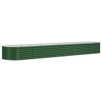 vidaXL Strat înălțat grădină 368x80x36 cm oțel galvanizat