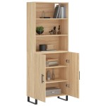 vidaXL Dulap înalt, stejar sonoma, 69,5x34x180 cm, lemn compozit