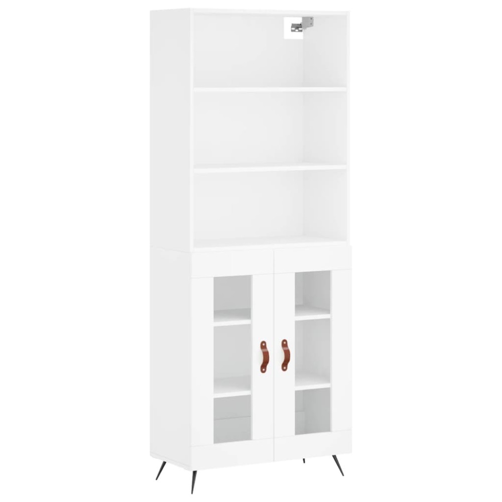vidaXL Dulap înalt, alb, 69,5x34x180 cm, lemn compozit