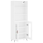 vidaXL Dulap înalt, alb, 69,5x34x180 cm, lemn compozit