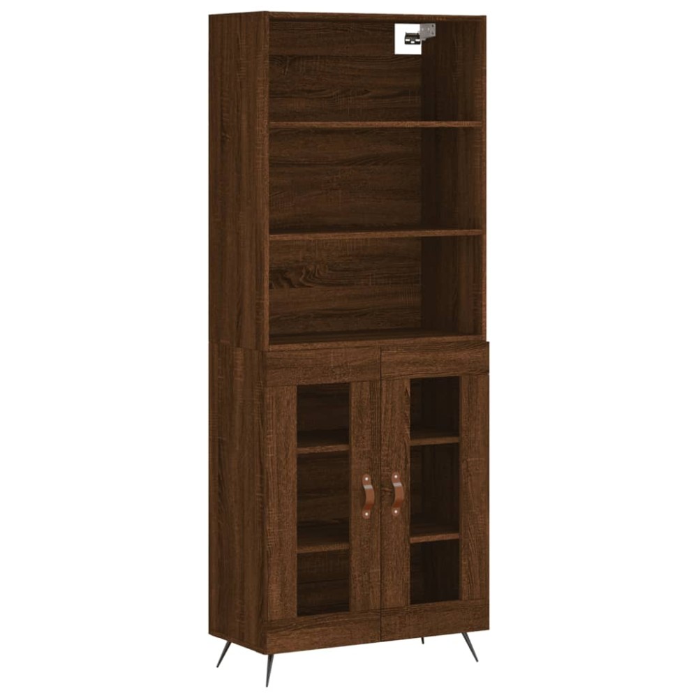 vidaXL Dulap înalt, stejar maro, 69,5x34x180 cm, lemn compozit