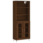 vidaXL Dulap înalt, stejar maro, 69,5x34x180 cm, lemn compozit vidaXL Dulap înalt, stejar maro, 69,5x34x180 cm, lemn compozit
