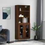 vidaXL Dulap înalt, stejar maro, 69,5x34x180 cm, lemn compozit vidaXL Dulap înalt, stejar maro, 69,5x34x180 cm, lemn compozit