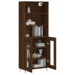 vidaXL Dulap înalt, stejar maro, 69,5x34x180 cm, lemn compozit vidaXL Dulap înalt, stejar maro, 69,5x34x180 cm, lemn compozit