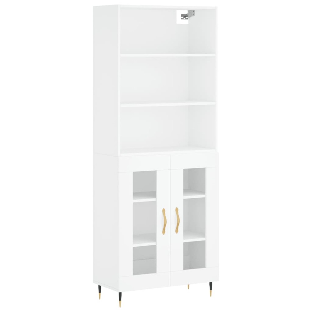 vidaXL Dulap înalt, alb, 69,5x34x180 cm, lemn compozit