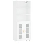 vidaXL Dulap înalt, alb, 69,5x34x180 cm, lemn compozit