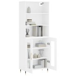 vidaXL Dulap înalt, alb, 69,5x34x180 cm, lemn compozit