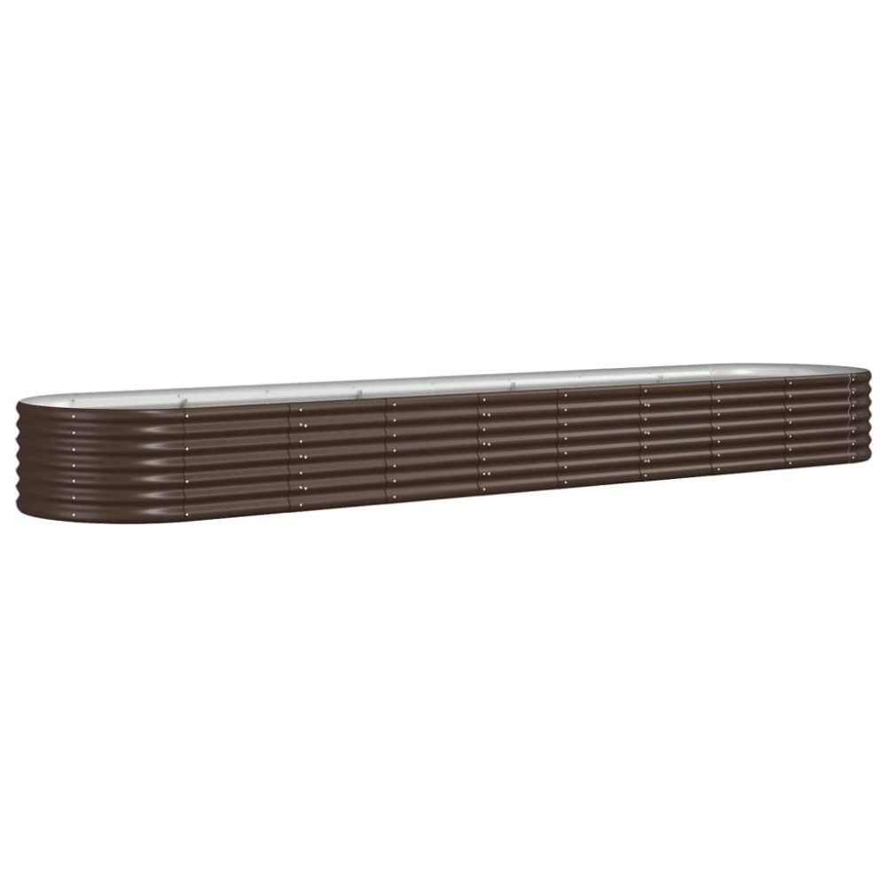 vidaXL Strat înălțat grădină 368x80x36 cm oțel galvanizat