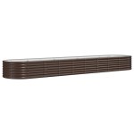 vidaXL Strat înălțat grădină 368x80x36 cm oțel galvanizat