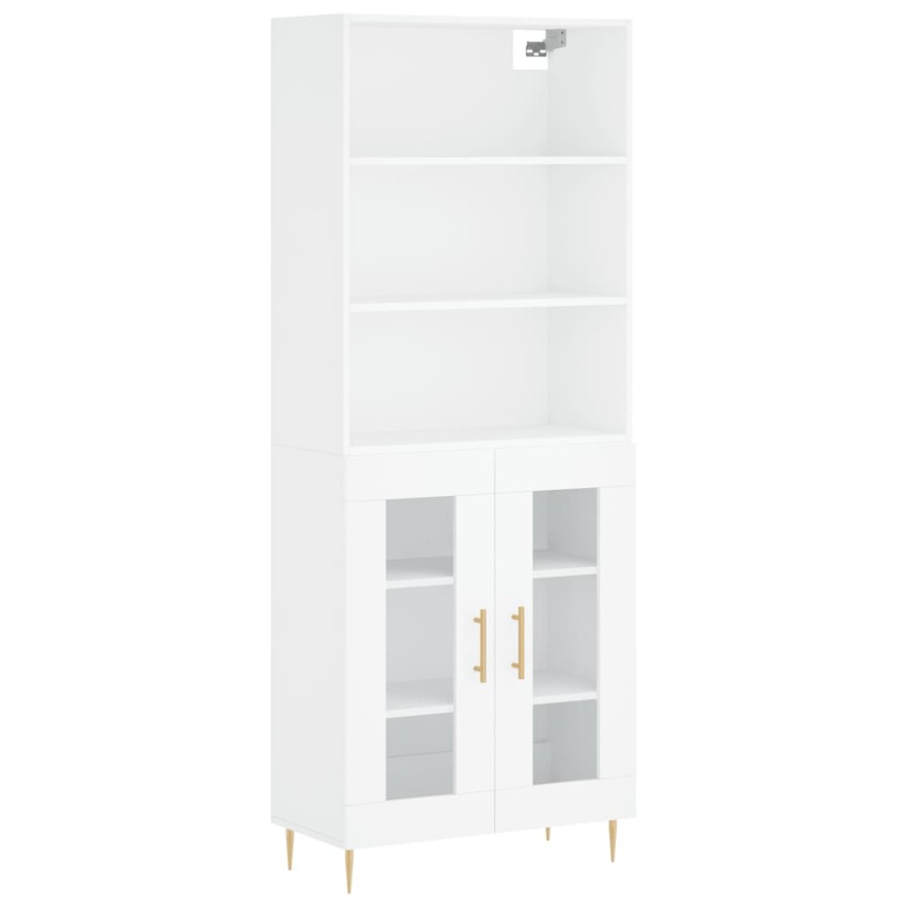 vidaXL Dulap înalt, alb, 69,5x34x180 cm, lemn compozit