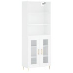 vidaXL Dulap înalt, alb, 69,5x34x180 cm, lemn compozit