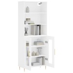 vidaXL Dulap înalt, alb, 69,5x34x180 cm, lemn compozit