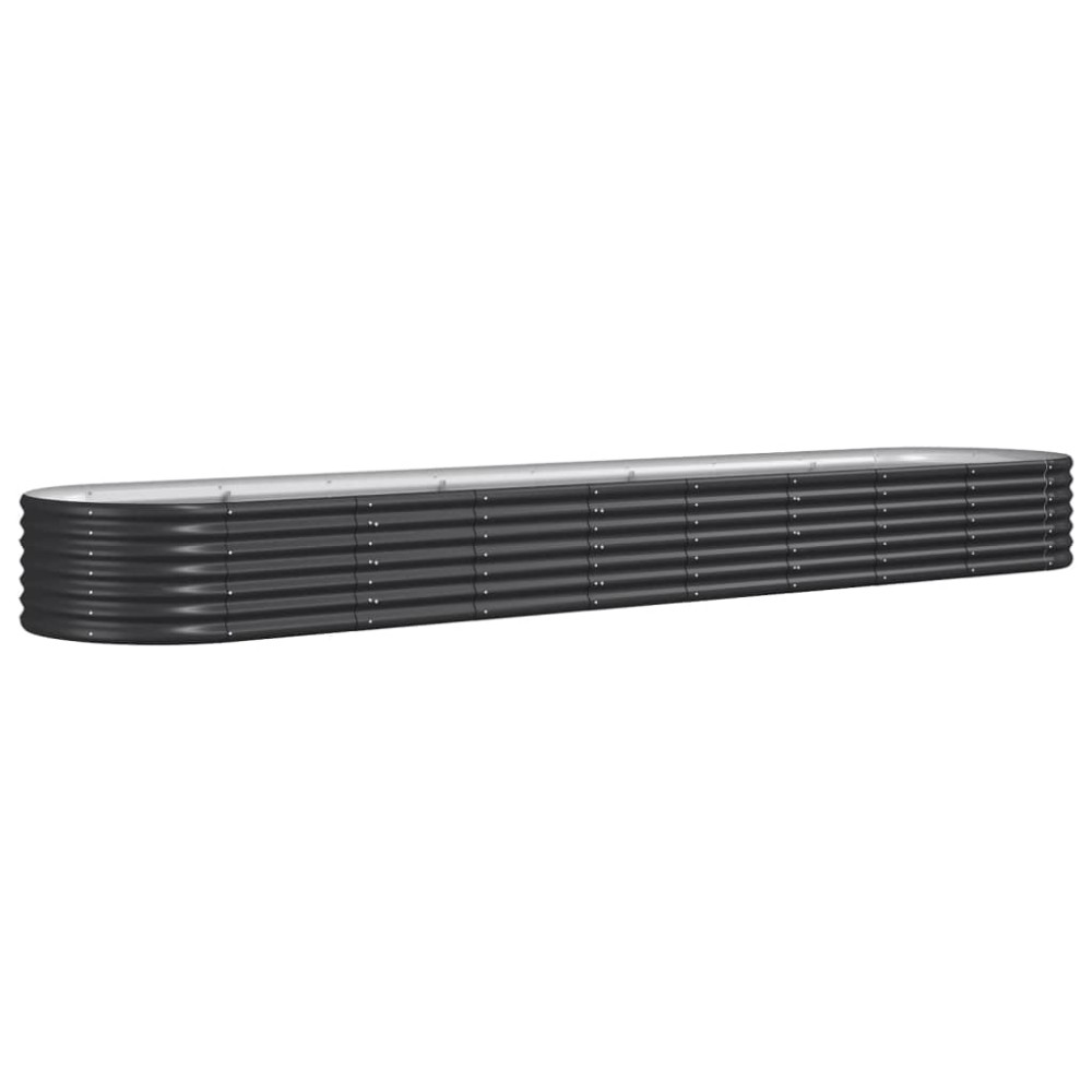 vidaXL Strat înălțat grădină 368x80x36 cm oțel vopsit electrostatic