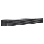 vidaXL Strat înălțat grădină 368x80x36 cm oțel galvanizat