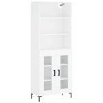 vidaXL Dulap înalt, alb, 69,5x34x180 cm, lemn compozit