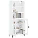 vidaXL Dulap înalt, alb, 69,5x34x180 cm, lemn compozit