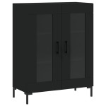 vidaXL Dulap înalt, negru, 69,5x34x180 cm, lemn compozit