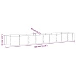 vidaXL Strat înălțat grădină 368x80x36 cm oțel vopsit electrostatic vidaXL Strat înălțat grădină 368x80x36 cm oțel vopsit electrostatic