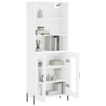 vidaXL Dulap înalt, alb, 69,5x34x180 cm, lemn compozit