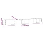 vidaXL Strat înălțat grădină440x80x36 cm oțel galvanizat