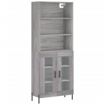 vidaXL Dulap înalt, gri sonoma, 69,5x34x180 cm, lemn compozit