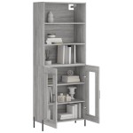 vidaXL Dulap înalt, gri sonoma, 69,5x34x180 cm, lemn compozit