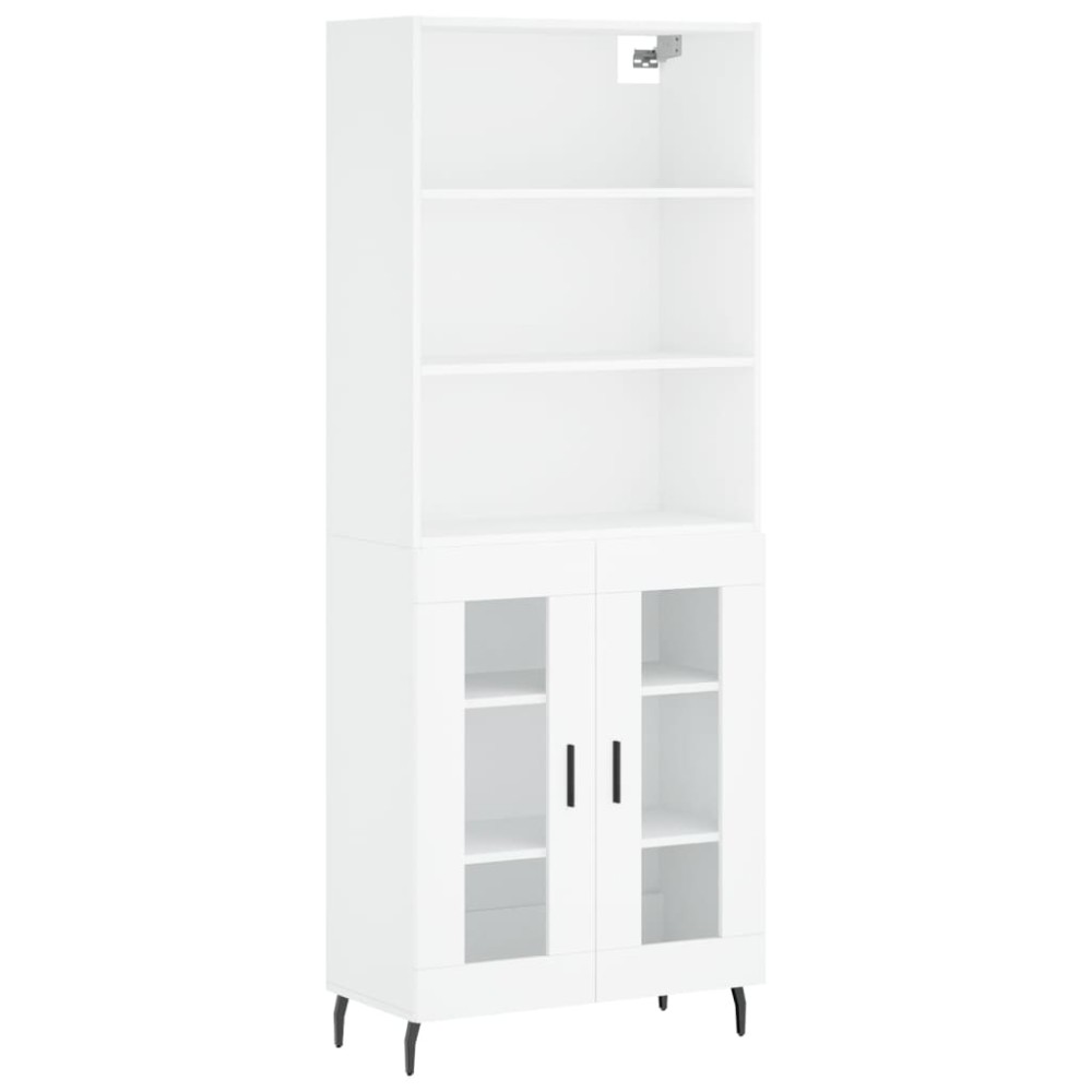 vidaXL Dulap înalt, alb, 69,5x34x180 cm, lemn compozit