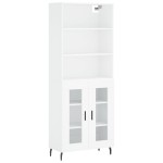 vidaXL Dulap înalt, alb, 69,5x34x180 cm, lemn compozit