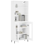 vidaXL Dulap înalt, alb, 69,5x34x180 cm, lemn compozit