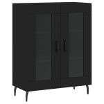 vidaXL Dulap înalt, negru, 69,5x34x180 cm, lemn compozit