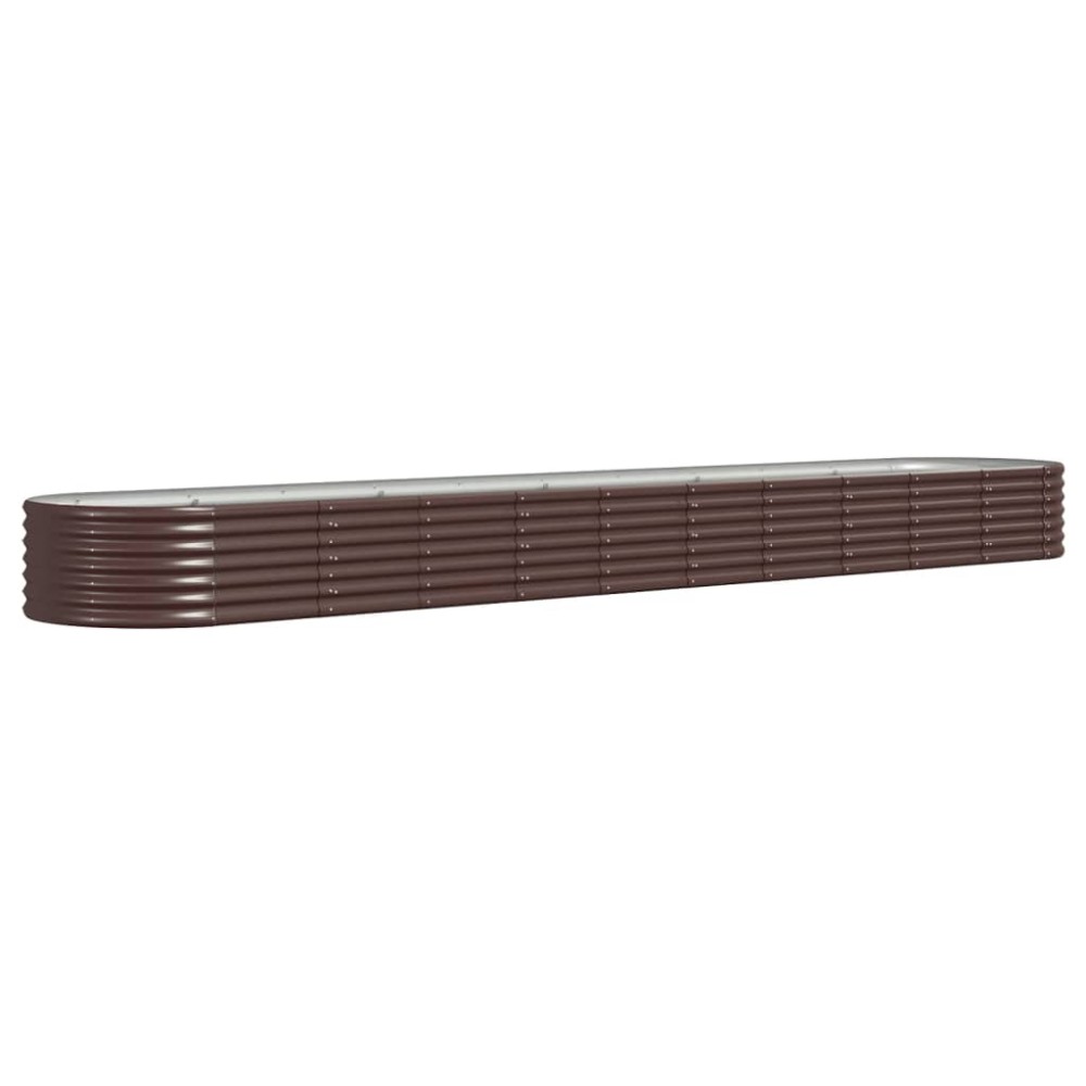 vidaXL Strat înălțat grădină 440x80x36 cm oțel galvanizat