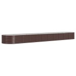 vidaXL Strat înălțat grădină 440x80x36 cm oțel galvanizat