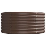 vidaXL Strat înălțat grădină 440x80x36 cm oțel galvanizat