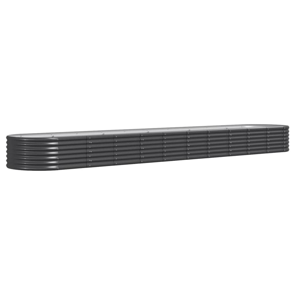 vidaXL Strat înălțat grădină 440x80x36 cm oțel galvanizat