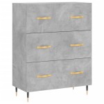vidaXL Dulap înalt, gri beton, 69,5x34x180, lemn compozit
