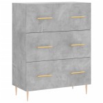 vidaXL Dulap înalt, gri beton, 69,5x34x180, lemn compozit