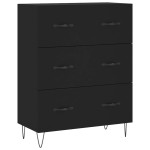 vidaXL Dulap înalt, negru, 69,5x34x180 cm, lemn compozit
