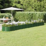vidaXL Strat înălțat grădină 512x80x36 cm oțel vopsit electrostatic vidaXL Strat înălțat grădină 512x80x36 cm oțel vopsit electrostatic