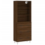 vidaXL Dulap înalt, stejar maro, 69,5x34x180 cm, lemn compozit vidaXL Dulap înalt, stejar maro, 69,5x34x180 cm, lemn compozit