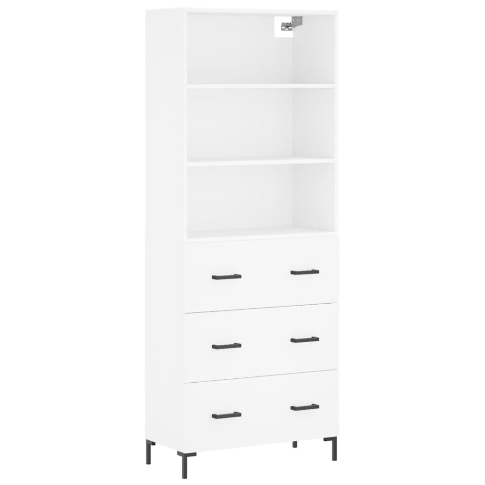 vidaXL Dulap înalt, alb, 69,5x34x180 cm, lemn compozit