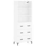 vidaXL Dulap înalt, alb, 69,5x34x180 cm, lemn compozit