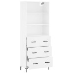 vidaXL Dulap înalt, alb, 69,5x34x180 cm, lemn compozit