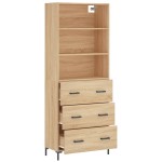 vidaXL Dulap înalt, stejar sonoma, 69,5x34x180 cm, lemn compozit