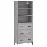 vidaXL Dulap înalt, gri sonoma, 69,5x34x180 cm, lemn compozit